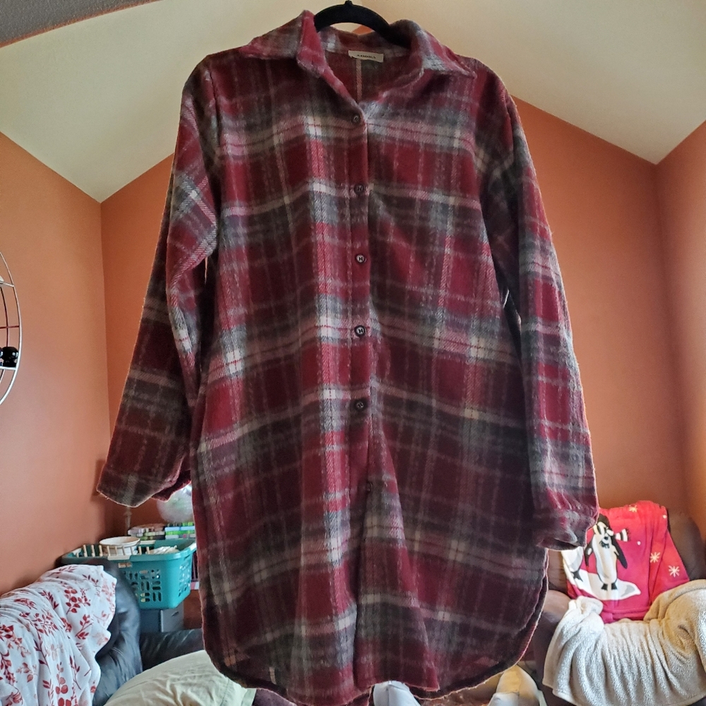 Adora Women's Plaid Shacket Size L